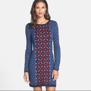 Dex Mod Geo Print Sweater Dress